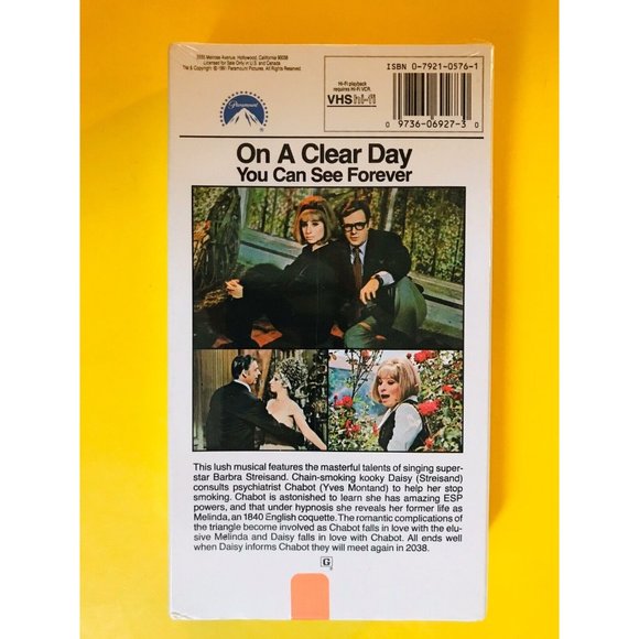 On a Clear Day You Can See Forever Barbra Streisand New Sealed VHS - Picture 2 of 3